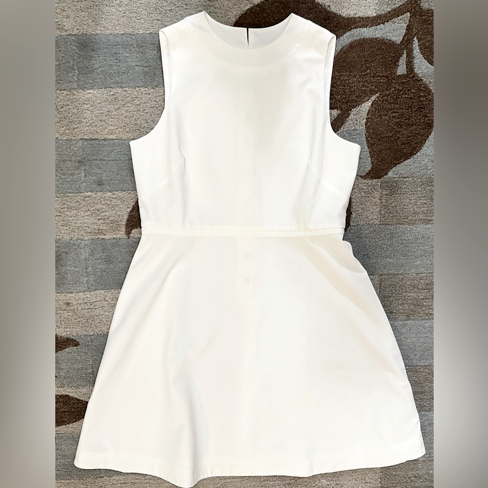 NWT Camilyn Beth Maddy A-Line Mini Dress Ivory Gold Snaps